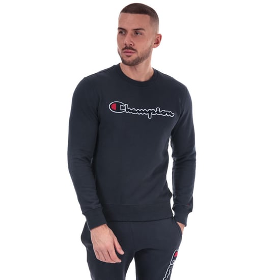 Men's Champion Large Logo Sweatshirt in Navy