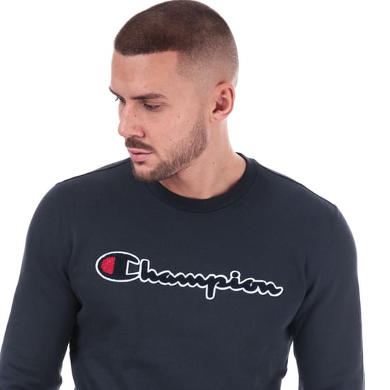 Men's Champion Large Logo Sweatshirt in Navy