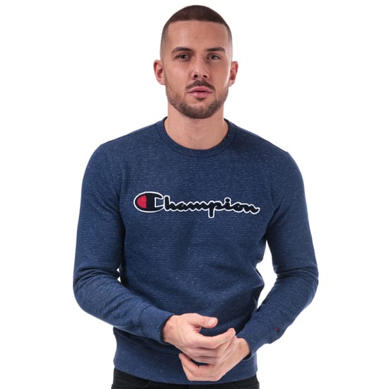 Men's Champion Large Logo Sweatshirt in Blue
