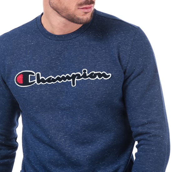 Men's Champion Large Logo Sweatshirt in Blue