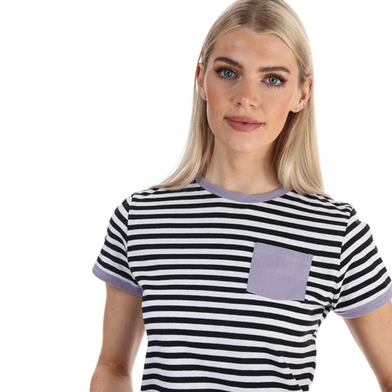 Women's Brave Soul Striped T-Shirt in Black