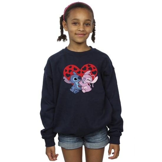Disney Meisjes Lilo & Stitch Harten Sweatshirt (Marineblauw) - Image 3