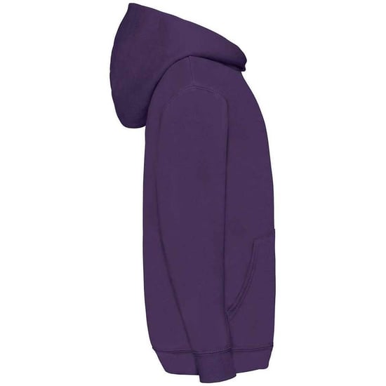 Fruit of the Loom Childrens/Kids Classic Hooded Sweatshirt (Purple) - Image 3