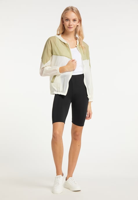 Mymo Windbreaker Dames olijf wol wit - Image 2