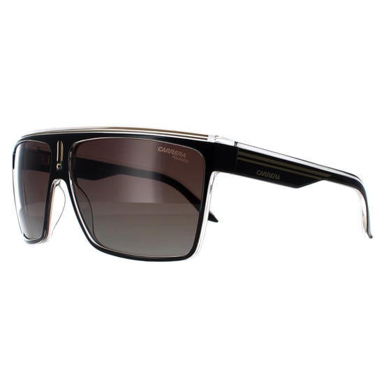 Carrera Shield Unisex Black Gold Brown Polarized 22