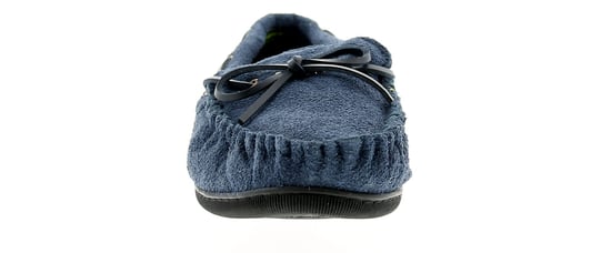 New Mens/Gents Navy Leather Suede Moccasin Slippers - Image 3