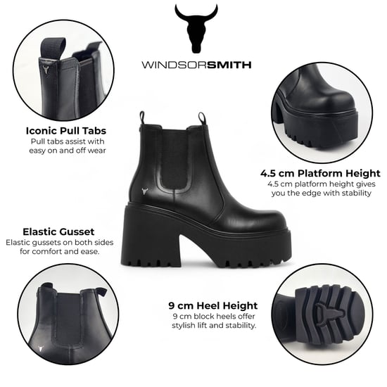 Windsor Smith Zwarte Leren Platform Chelsea Boots - Tricky - Image 2