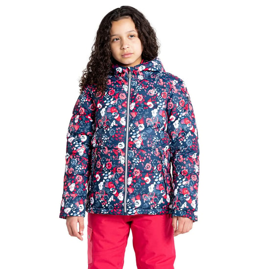 Dare 2B Girls Verdict Floral Waterproof Ski Jacket (Virtual Pink)