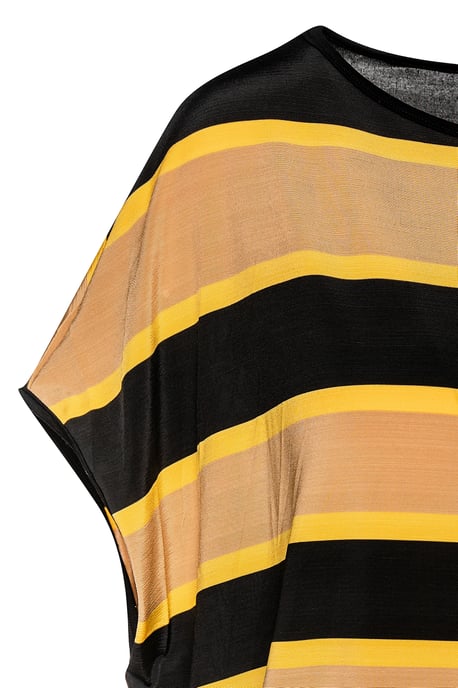 Striped Sleeveless Top in Stretch Jersey Fabric - Image 3
