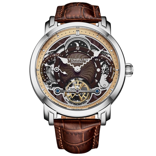 Celestial Timekeeper 1017 Dual Time Automatic Skeleton Watch