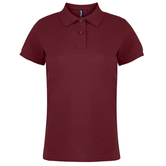 Asquith & Fox Womens/Ladies Plain Short Sleeve Polo Shirt (Burgundy) - Image 1