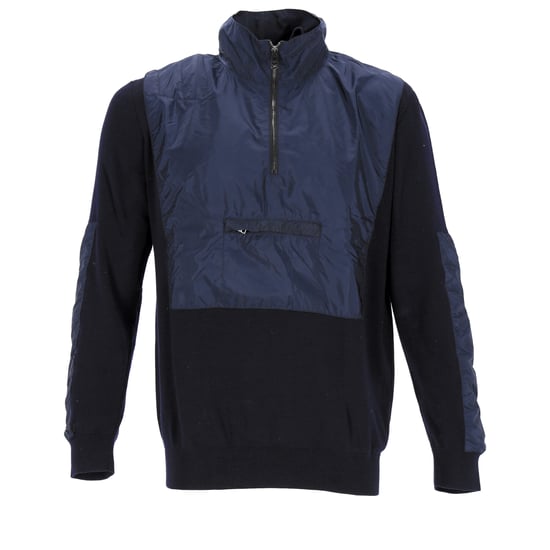 Prada Windbreaker in Marineblauwe Wol en Nylon - Image 5
