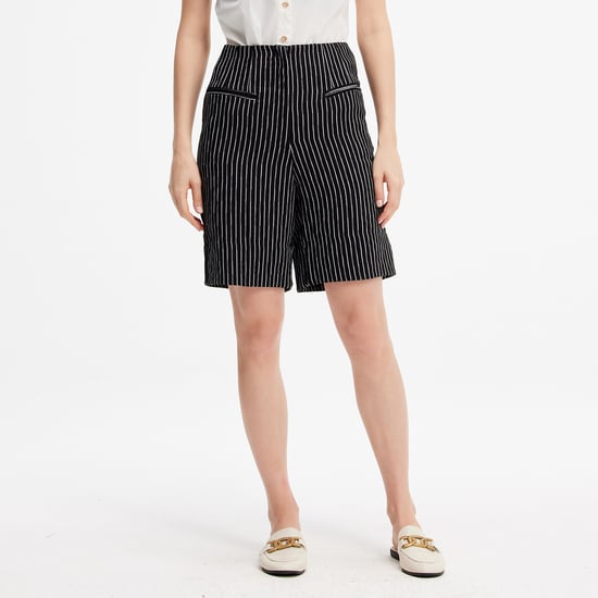 Gestreepte rechte shorts - Image 4