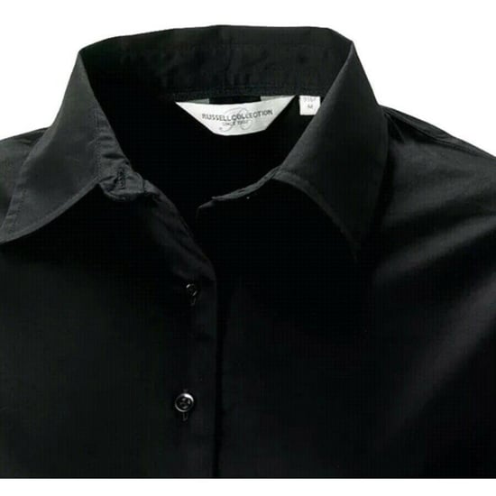 Russell Collectie Dames/Dames Lange Mouw Easy Care Oxford Shirt (Zwart) - Image 3