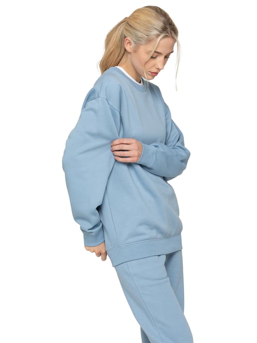 Enzo Womens överdimensionerad sweatshirt - Blå - Image 2