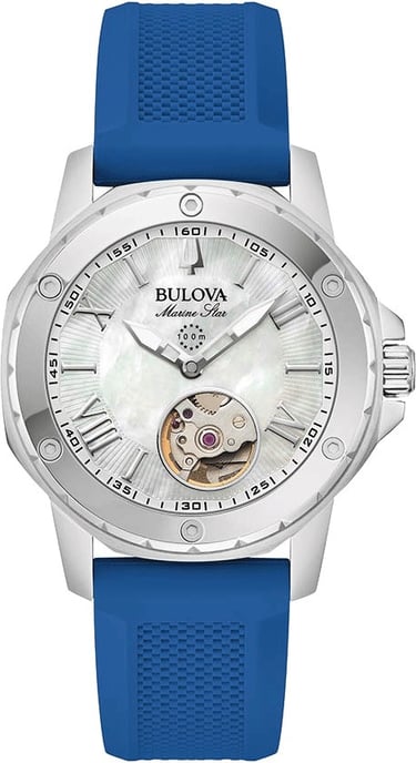 Bulova Marine Star Dames Blauwe Horloge 96L324 - Image 1