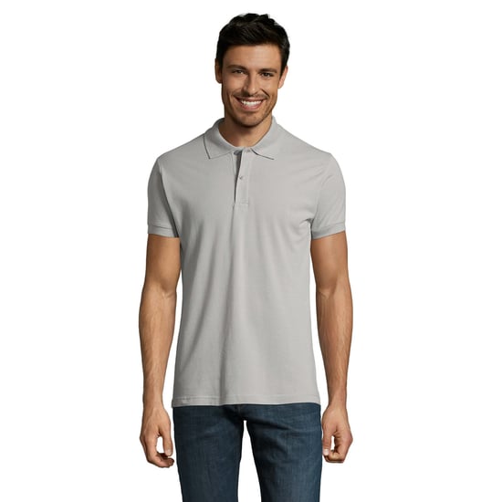 SOLS Heren Perfect Pique Korte Mouw Poloshirt (Puur Grijs) - Image 4