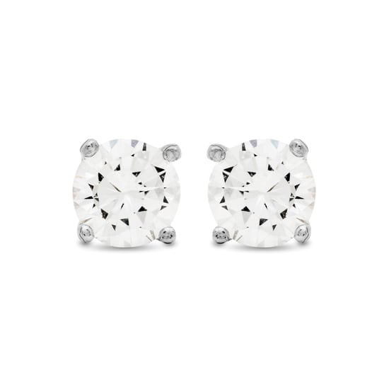 Luxenter basic-örhängen i 925 sterlingsilver och glänsande rodiumpläterad zirkonia - Image 1