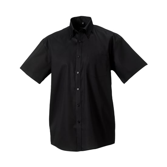 Russell Collection Heren Ultimate Non-Iron Shirt met Korte Mouwen (Zwart) - Image 1