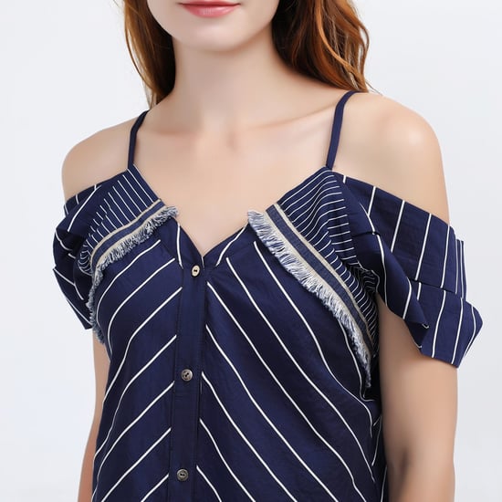 Off-shoulder streep top - Image 5