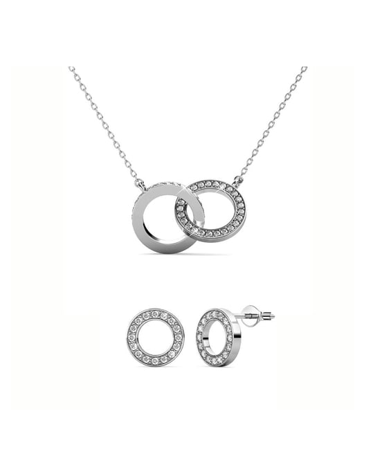 Boucles d'oreilles Ophir - Doré et Cristal - Image 1