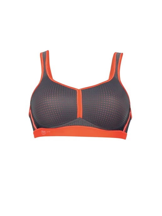 Dynamix Star Sports Bra Anthracite/Fiesta