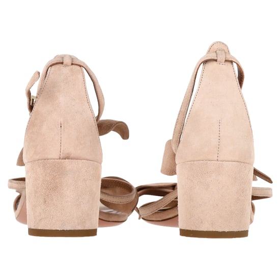 Aquazzura St Tropez Bow 50mm Sandal in Beige Suede - Image 5