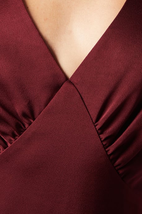 Satin Back Crepe Tie Shoulder Bridesmaids Dress