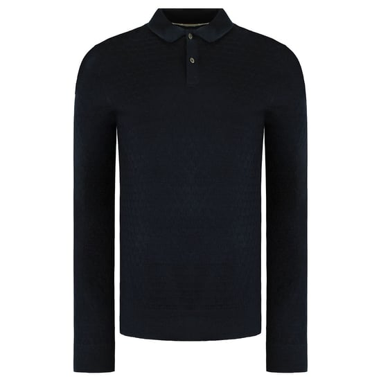 Ted Baker Morar Mens Navy Knitted Polo Shirt