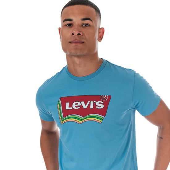 Men's Levis Graphic Varsity T-Shirt in Blue - Image 4