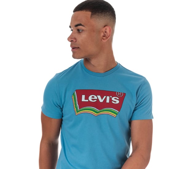 Men's Levis Graphic Varsity T-Shirt in Blue - Image 5