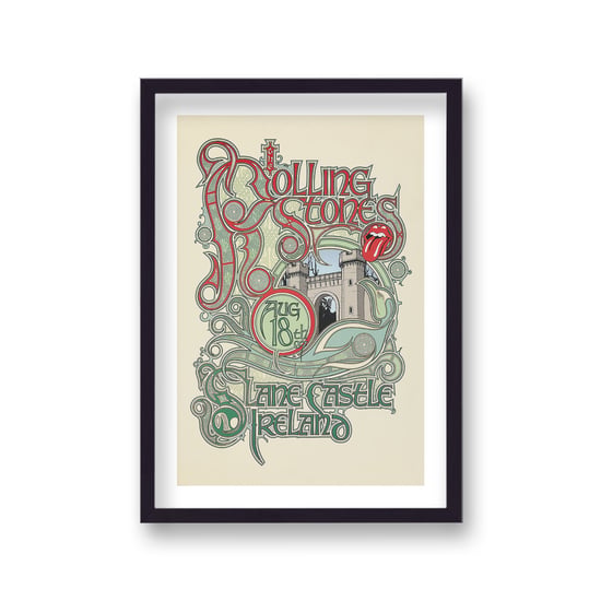 The Rolling Stones Live at Slane Castle Vintage Music Poster