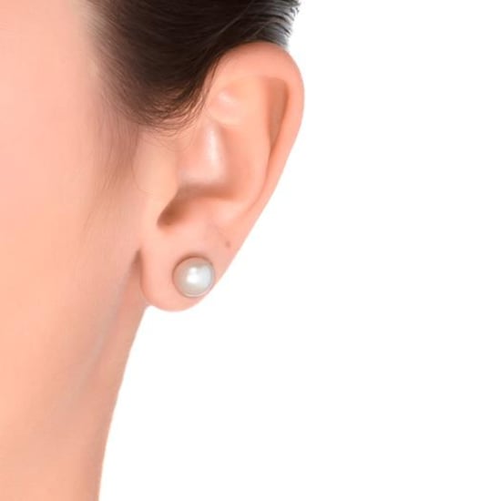 Luxenter essential-örhängen i 925 sterlingsilver och vit pärla med rodiumpläterad yta - Image 2