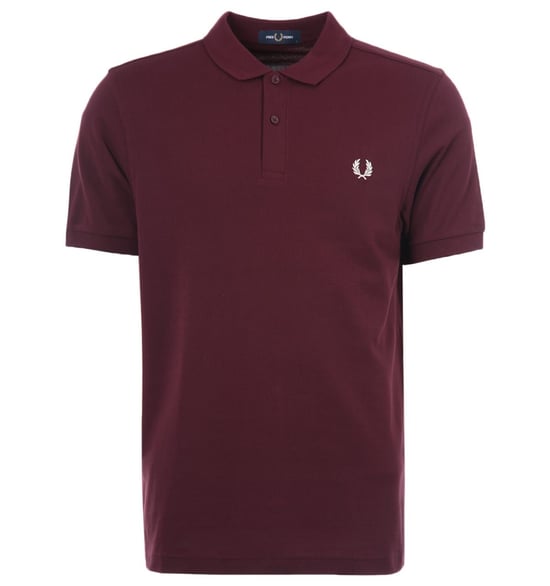 Men's Fred Perry M6000 Plain Polo Shirt in Red - Image 1