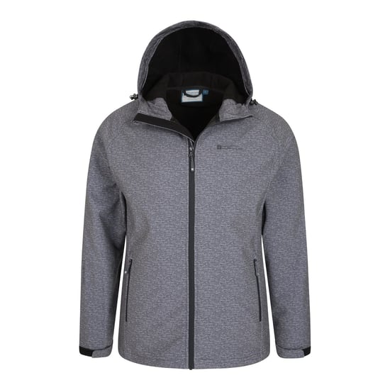 Mountain Warehouse Heren Exodus bedrukte waterdichte Soft Shell jas (Grijs) - Image 3