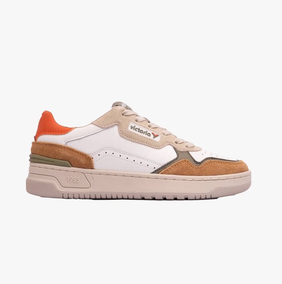 C80 - CASUAL PATCH COLORS Womens Trainers Taupe