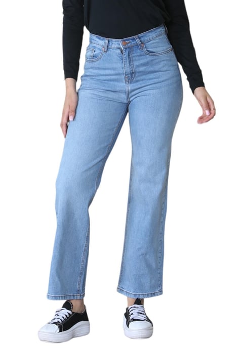 MYT Dames Wide Leg High Waisted Jeans in Lichtblauw - Image 1