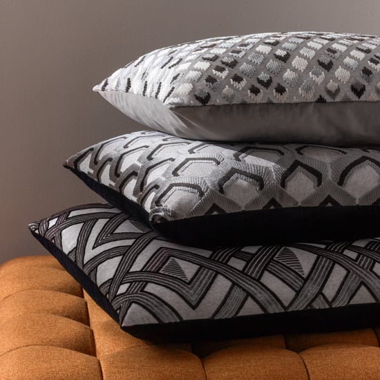 Paoletti Lexington Velvet Jacquard Feather Filled Cushion - Image 5