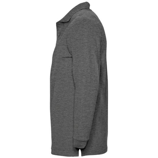 SOLS Heren-Winter II Poloshirt met lange mouwen van Piqué katoen (Houtskool mergel) - Image 3