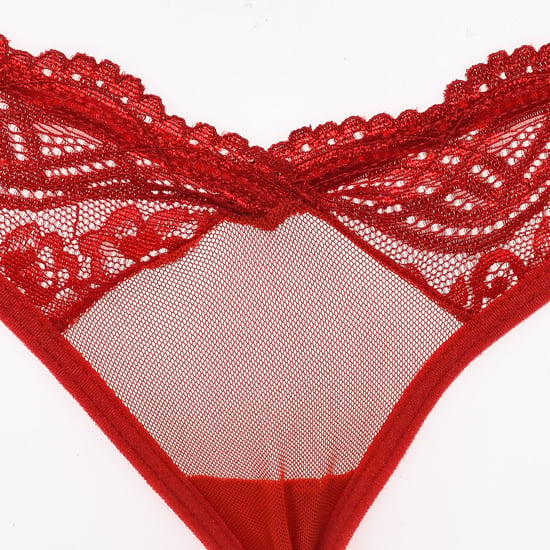 Adjustable lingerie thong with lace detail 21684 women