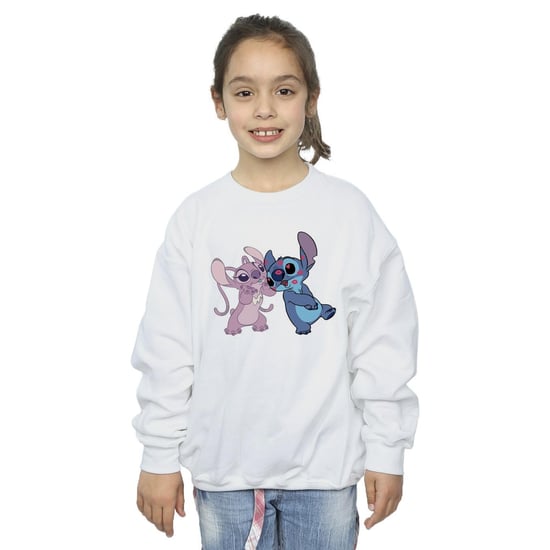Disney Girls Lilo & Stitch Kisses Sweatshirt (White) - Image 3