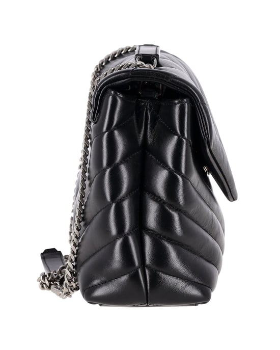 Saint Laurent Small Loulou Shoulder Bag in Black Leather - Image 2