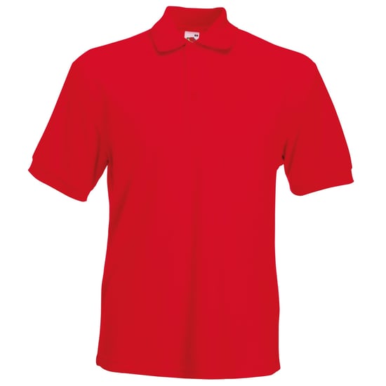 Fruit Of The Loom Heren 65/35 Heavyweight Piqué Poloshirt Korte Mouwen. (Rood) - Image 1