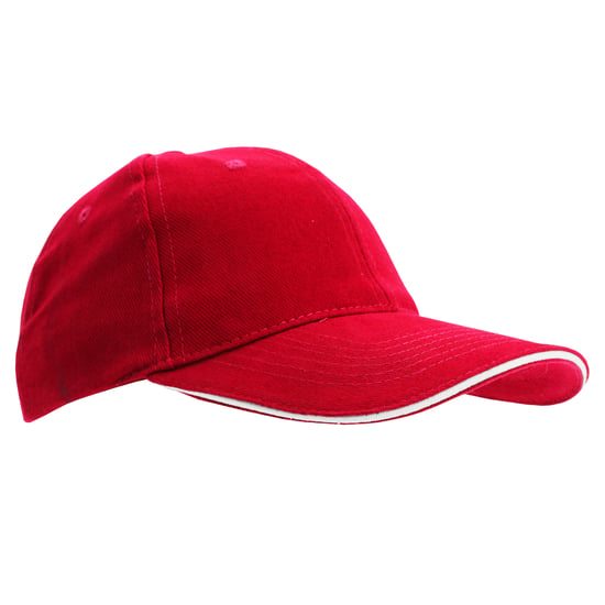 SOLS Unisex Buffalo 6 Panel Baseball Cap (Red/White)