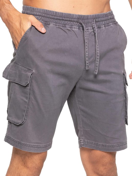 Enzo | Mens Cargo Shorts - Grey