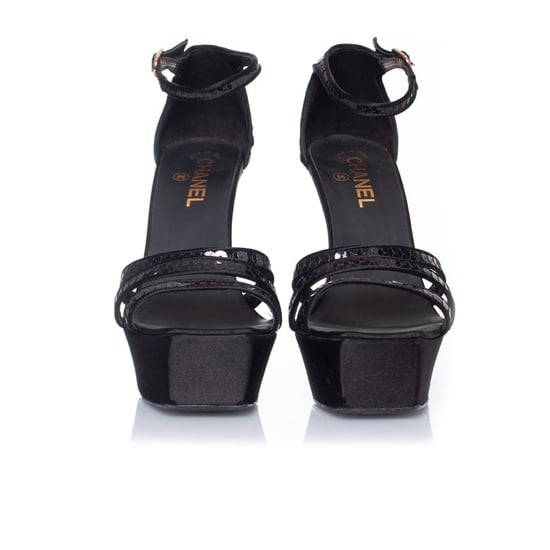 Svart paljett sandal - Image 4