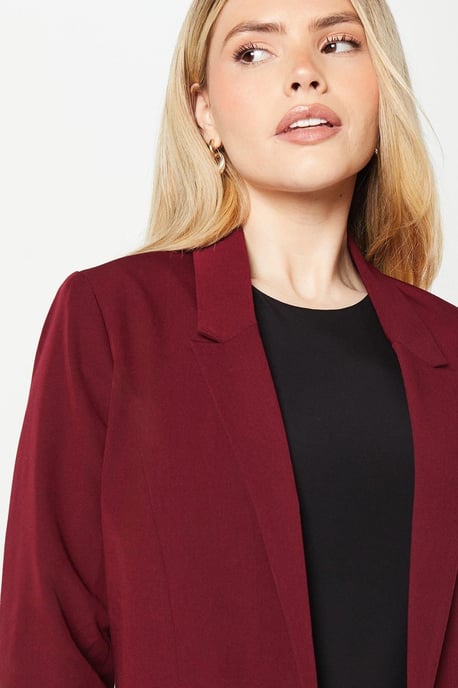 Ruched Sleeve Blazer