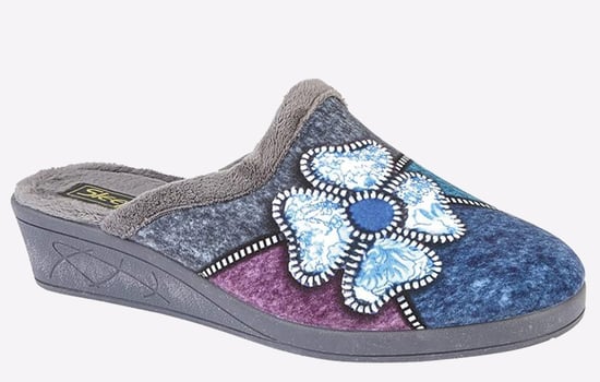 Sleepers Kimberly Flower Slippers Womens - Image 1