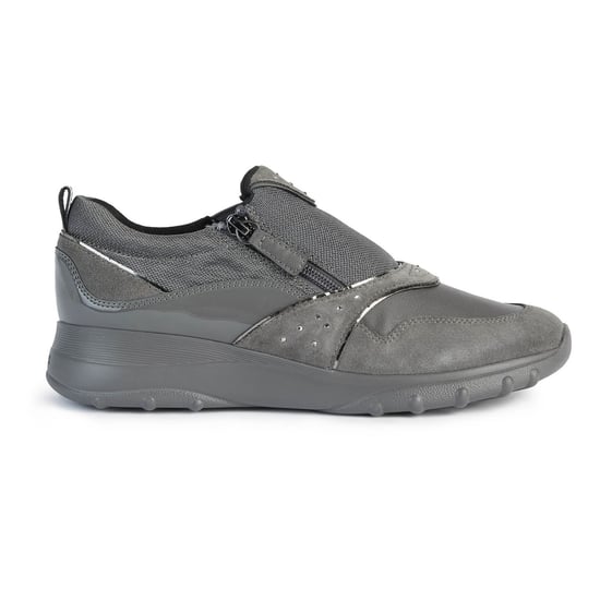 Geox D Zosma B Suède Damessneakers Donkergrijs - Image 4