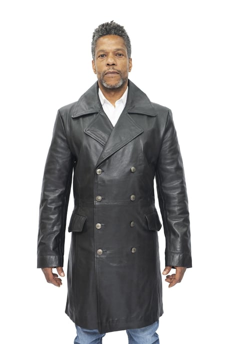 Mens Cowhide Leather Peacoat-Cordoba